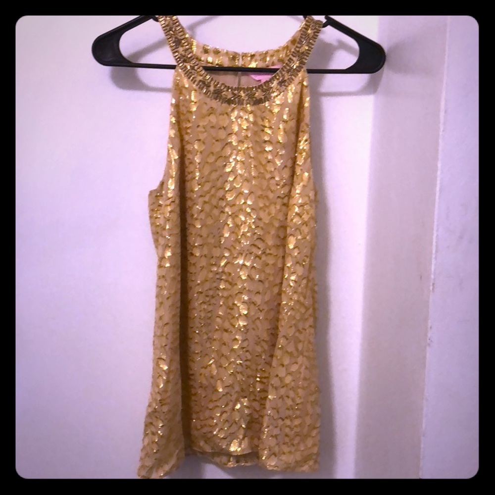 Lilly Pulitzer Champagne-golden top